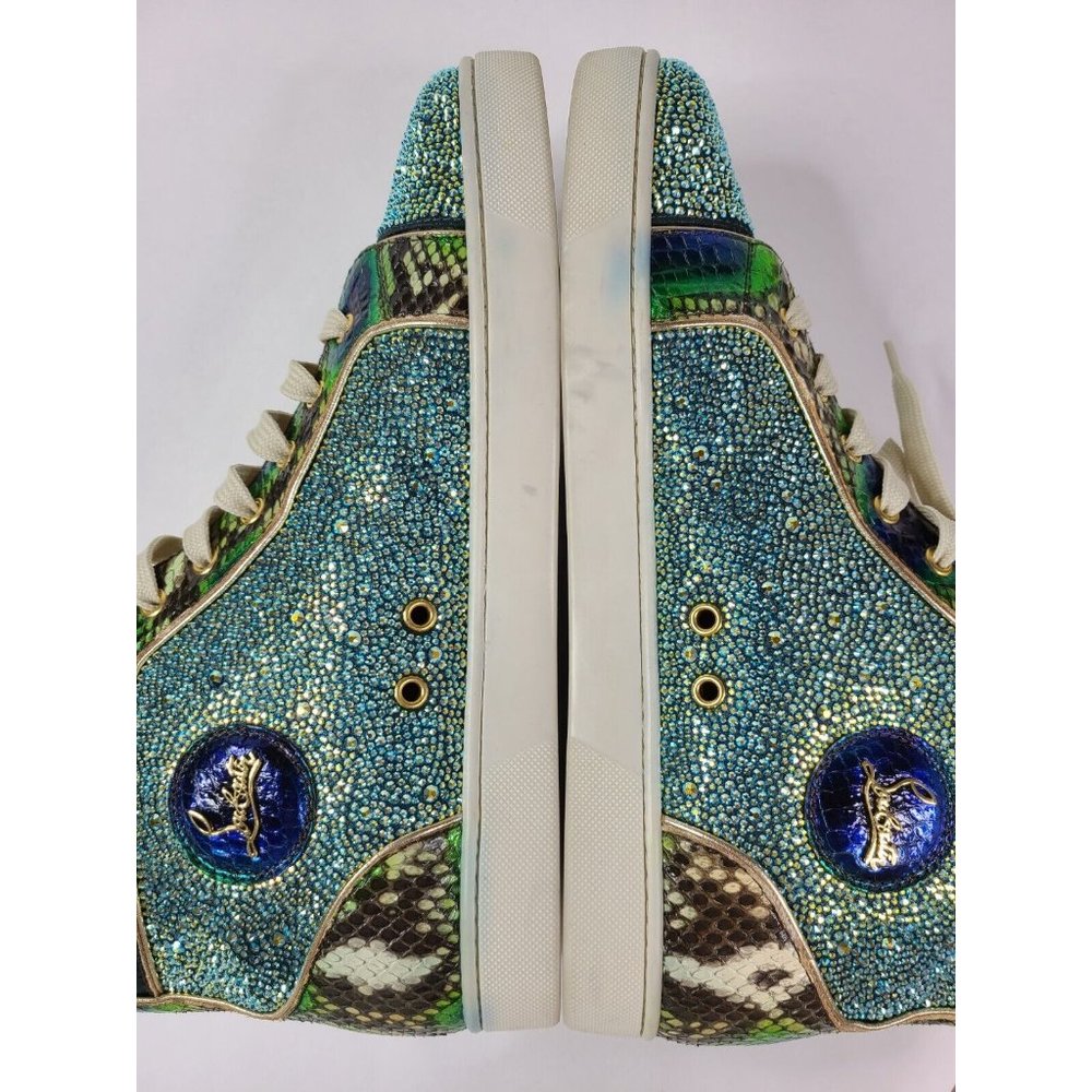 CHRISTIAN LOUBOUTIN Swarovski Python Louis Trainers Sneakers - EU45 / US12 - Picture 5 of 12